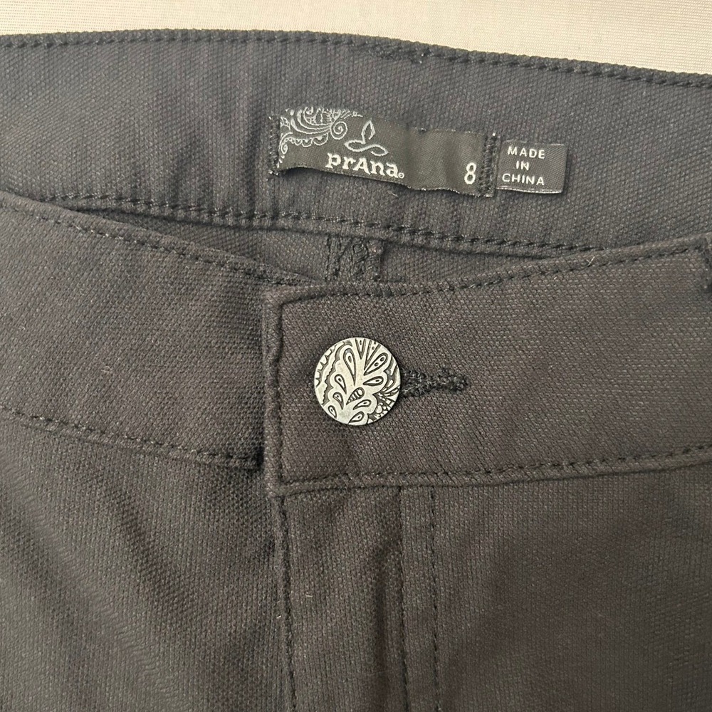 Prana Moto Pants Womens 8 Black Brenna Skinny Lightweight Hiking Outdoor Utility - Picture 5 of 9